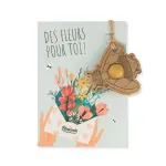 Bombes à graines - Blossombs - Carte Cadeau - pendentif - 1 bombe à graines - BIO - face recto