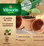 Accessoires pour semer - Godet Coco Rond - 6 cm (x12) - PACKAGING_RECTO