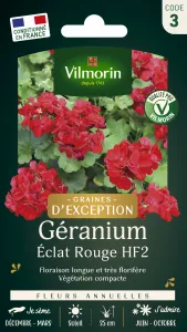 Géranium Eclat Rouge HF2 - Graines d'Exception