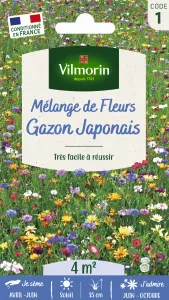 Gazon Japonais - 4 m² - Mélange de fleurs
