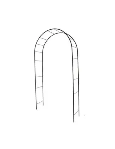 Arche de jardin ronde en acier noir - 130 x 40 x 250 cm