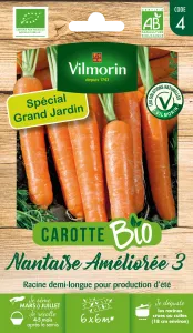Carotte Nantaise Améliorée 3 - BIO - Grand Modèle