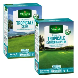 Pelouse Tropicale - Kikuyu - 500 g + Cynodon Dactylon - 500 g