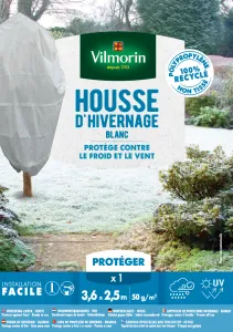 Housse d'hivernage - 3,6 m x 2,5 m - Blanc