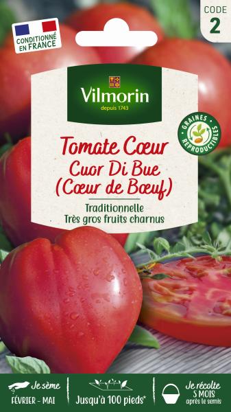 Graines Tomate Cœur De Bœuf - Lot 200 Semences - Tomates Rouges Charrues Et Savoureuses