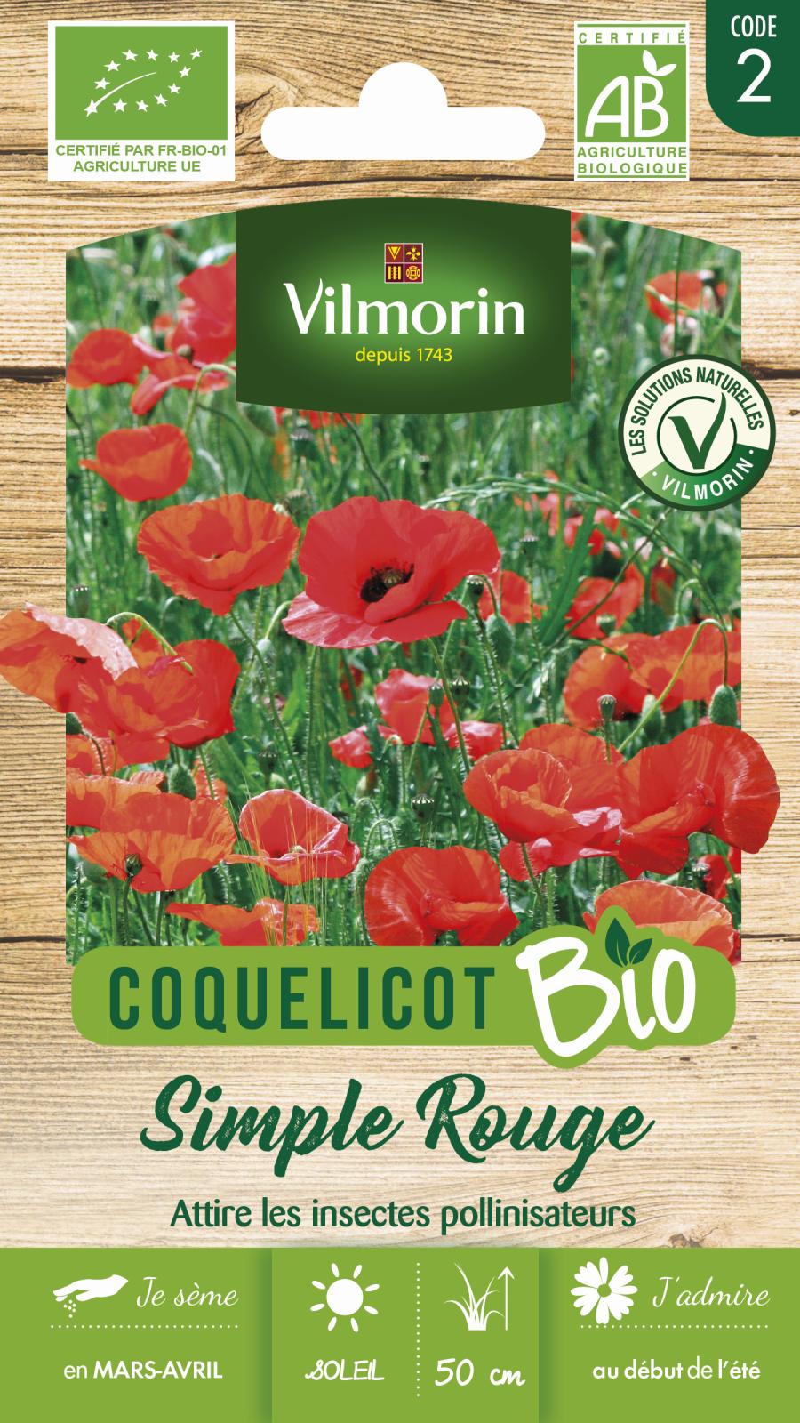 Pavot Coquelicot Simple Rouge | | Vilmorin Jardin