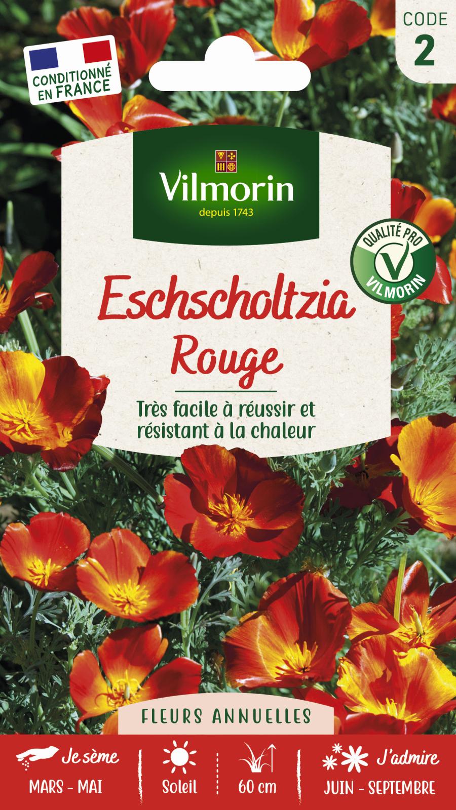 Eschscholtzia Rouge | Très facile & résiste à la chaleur | Vilmorin Jardin