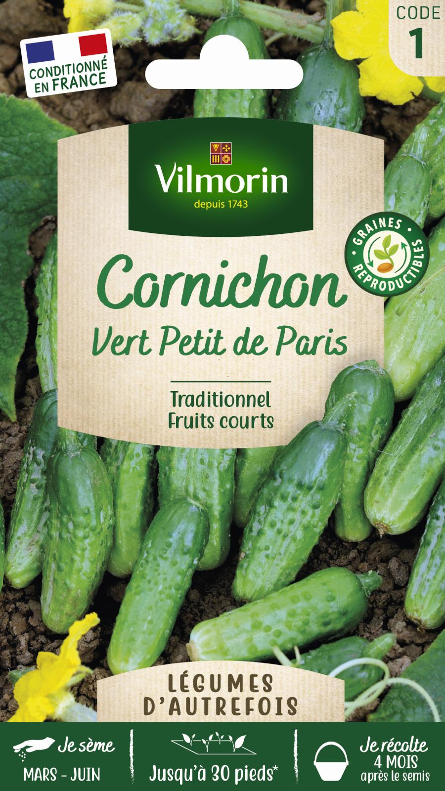 Cornichon Vert Petit De Paris - Marthe 🥒 Livraison Gratuite