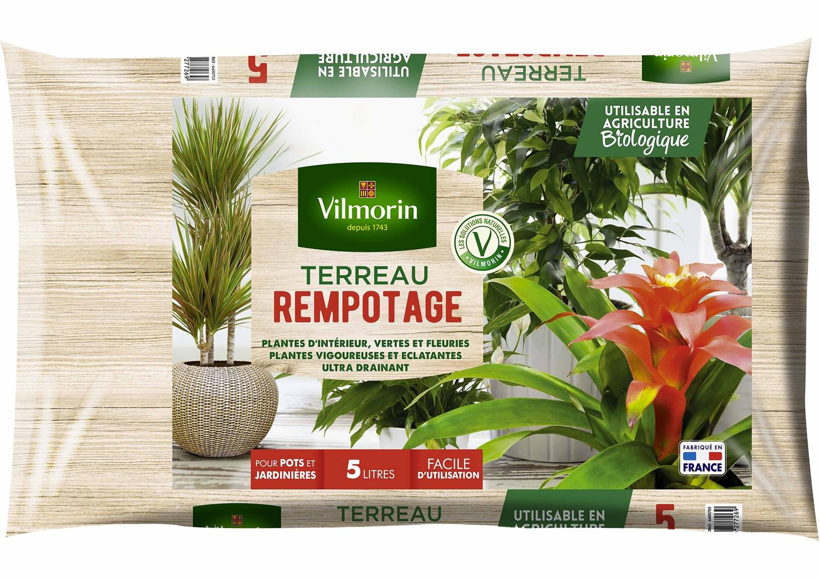 SOLDES : VILMORIN Terreau plantes fleuries - 10 L pas cher