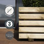 Cerland - Bac à fleurs rectangle - Bois traité - 60 L - image