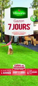 Vilmorin 4460714 Gazon 7 Jours, Vert, 1 kg & 4466514 Gazon Ombre, Vert, 1 kg