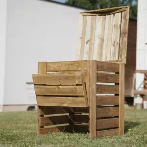 Composteur en bois traité - 210 L